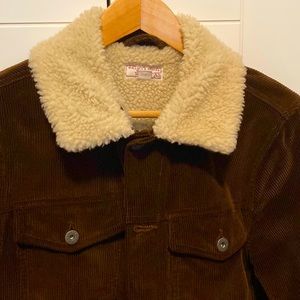 Wallace & Barnes sherpa-lined corduroy trucker jacket